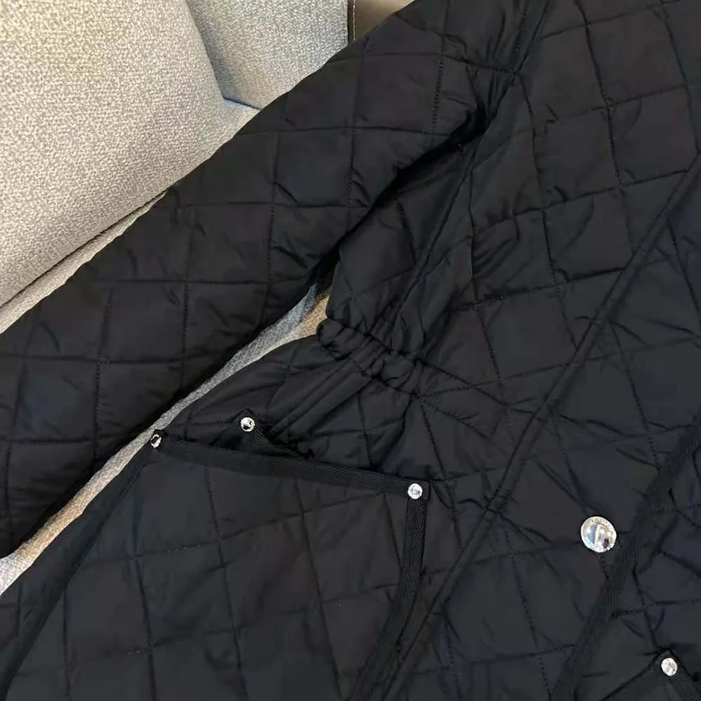 Burberry Diamond Quilted Nylon Jacket for Women in Black