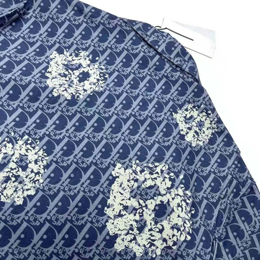 Dior Tears Zipped Blouson Blue Cotton Denim for Men