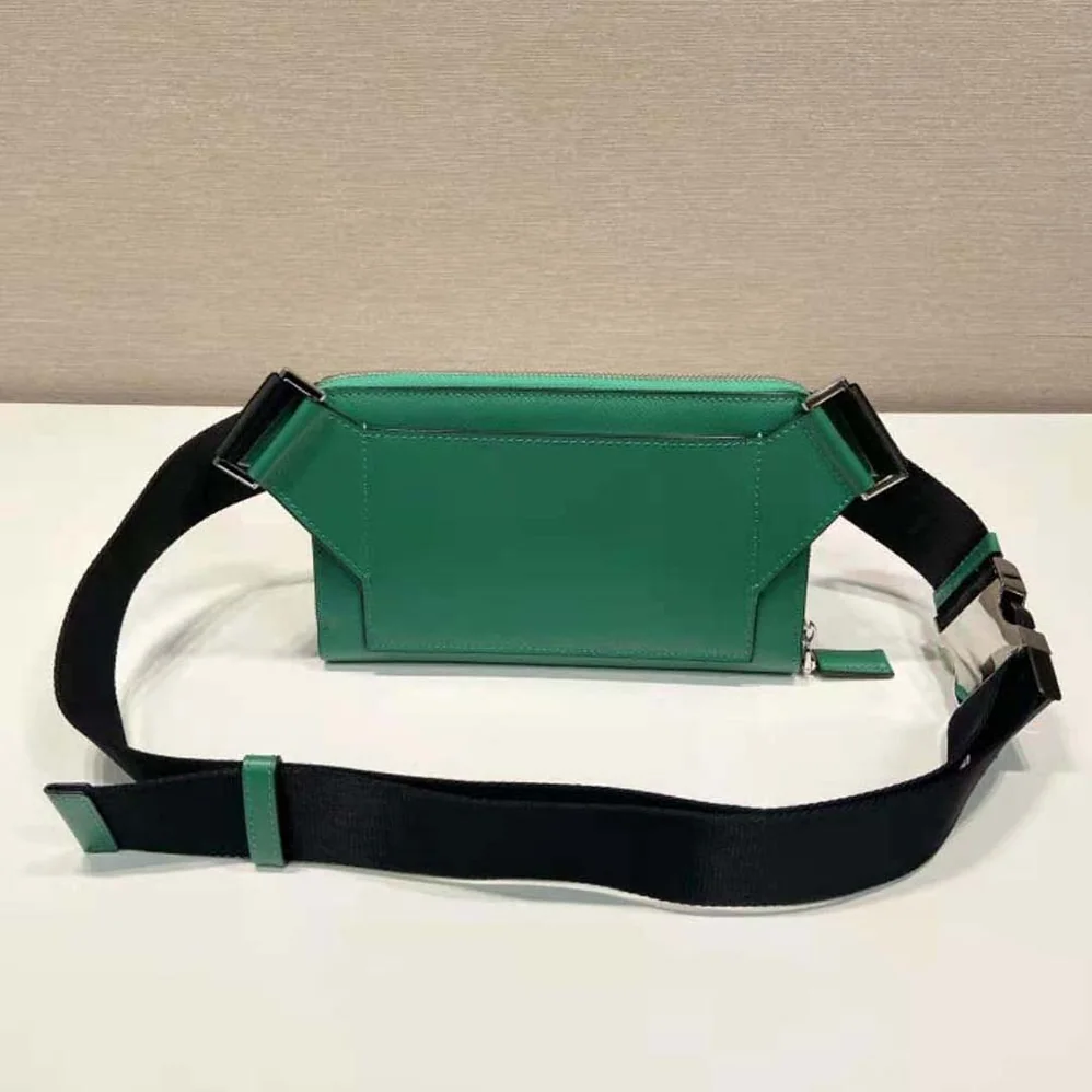 Prada Saffiano Leather Belt Bag for Men in Green