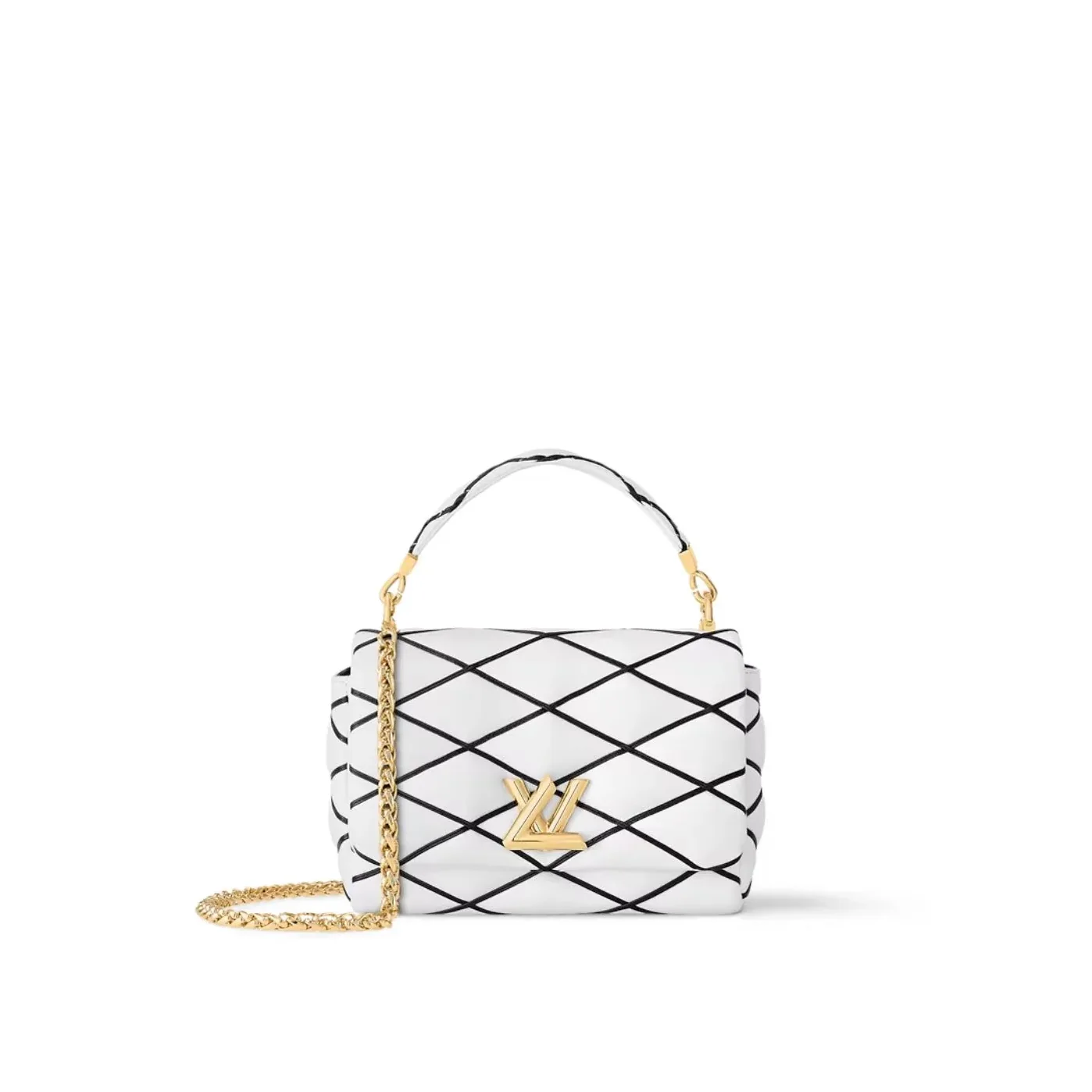 Louis Vuitton GO- White/ Black Bag - 9.1 Inches/ Louis Vuitton GO- White/ Black Bag - 9.1 Inches/