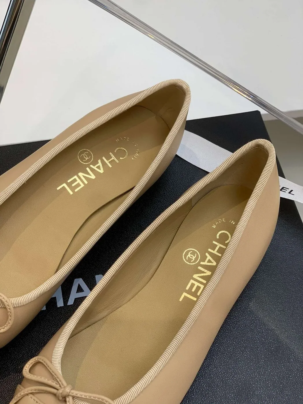 Chanel Ballet Flats Cream Chanel Ballet Flats Cream