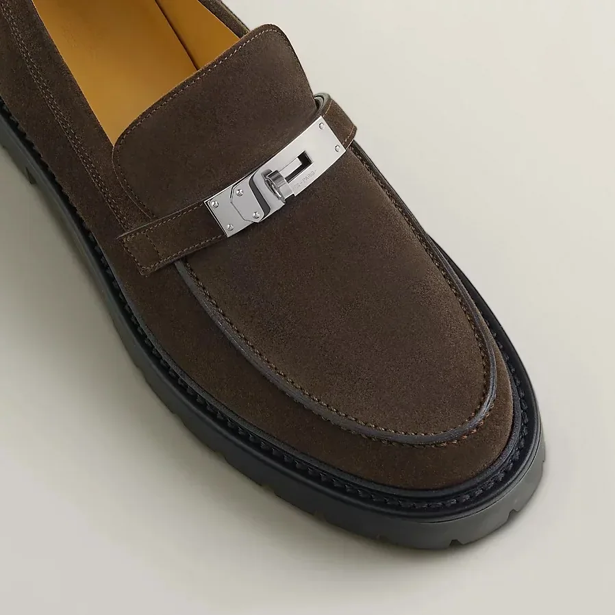 Hermes Icone Loafers Marron Ebene Hermes Icone Loafers Marron Ebene