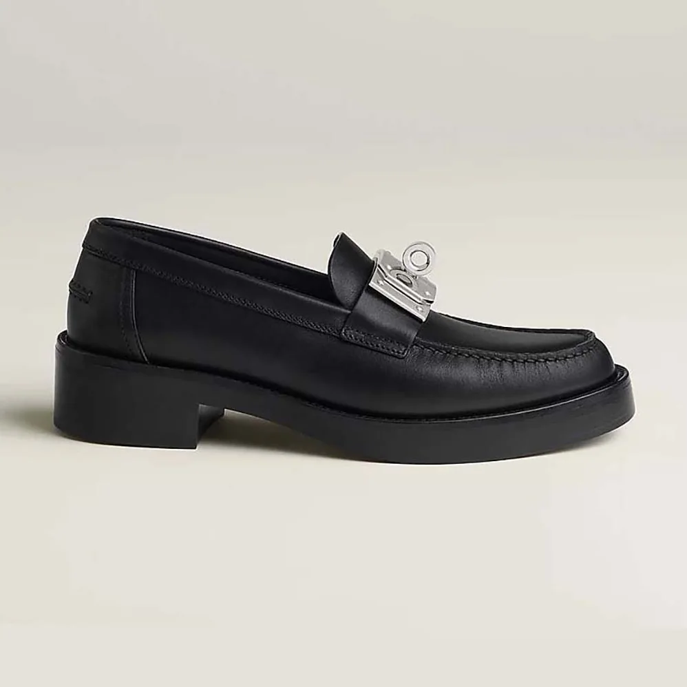 Hermes Hot Loafer in Calfskin for Men in Black Hermes Hot Loafer in Calfskin for Men in Black