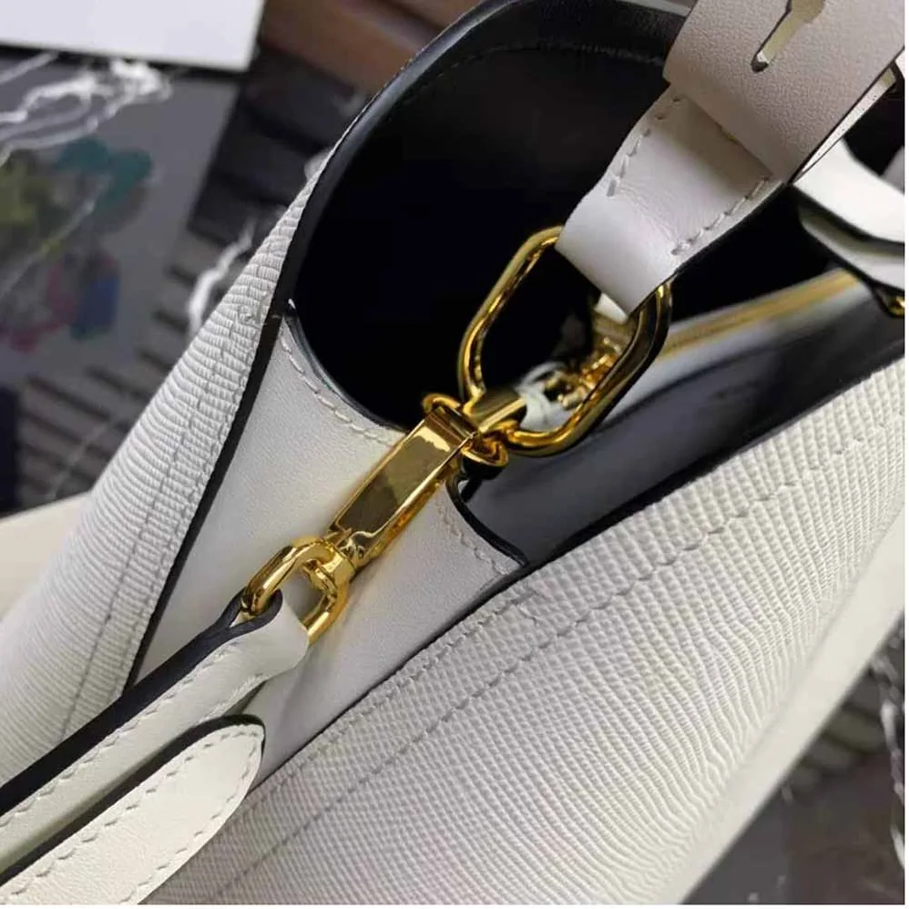 Prada Saffiano Leather Prada Matinee Bag for Women in White