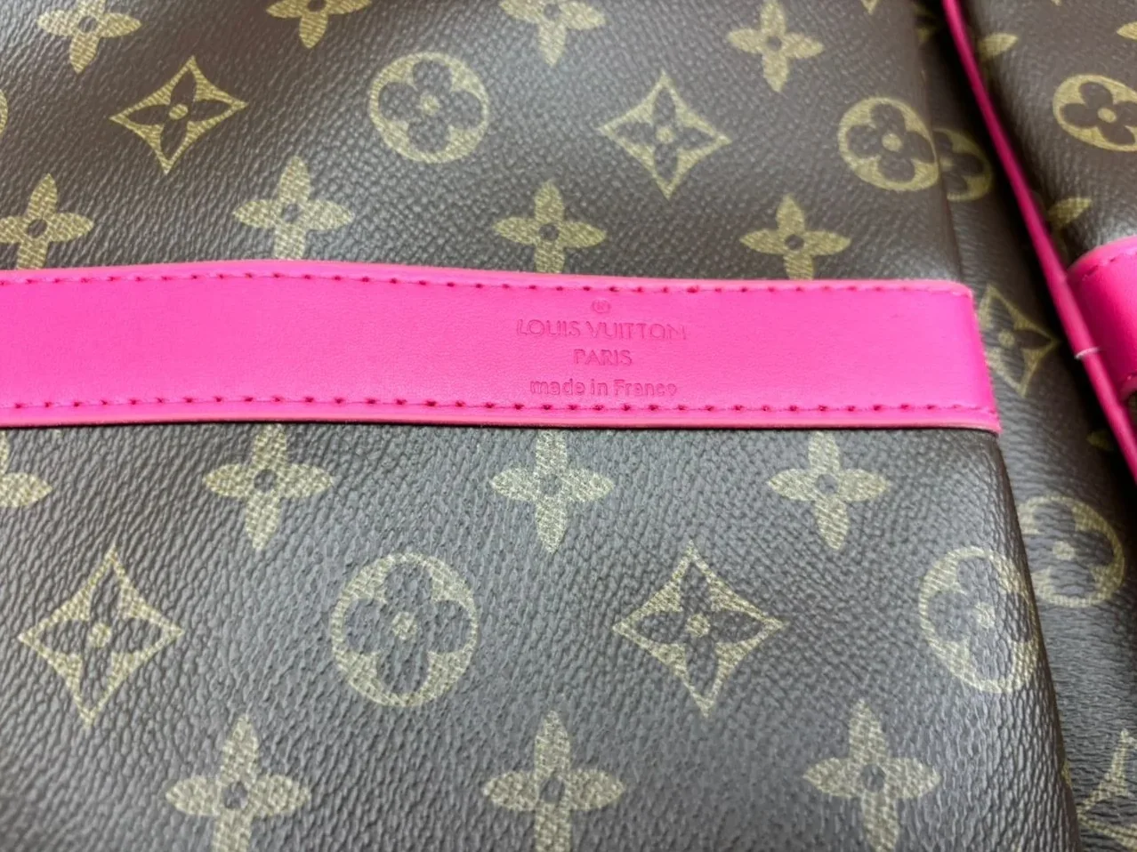 Louis Vuitton Keepall Bandouliere 50 Travel Bag in Brown/ Pink Silver Hardware Louis Vuitton Keepall Bandouliere 50 Travel Bag in Brown/ Pink Silver Hardware