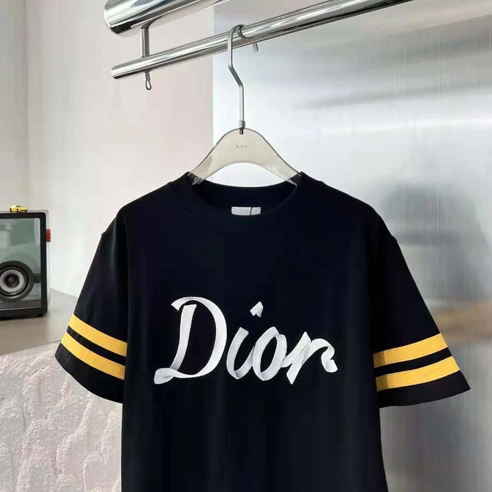 Dior Relaxed-Fit T-shirt Black Organic Cotton Compact Jersey for Men