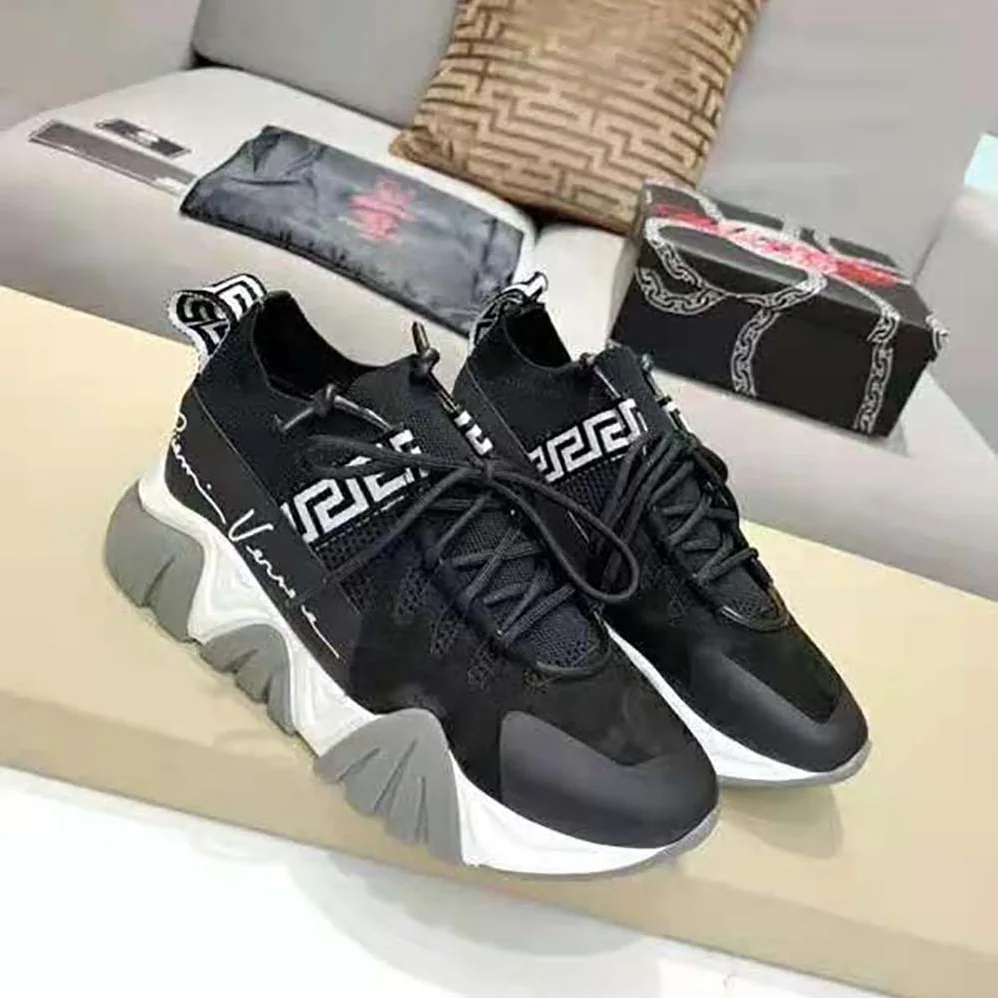 Versace Squalo Knit Sneakers for Women in Black Versace Squalo Knit Sneakers for Women in Black