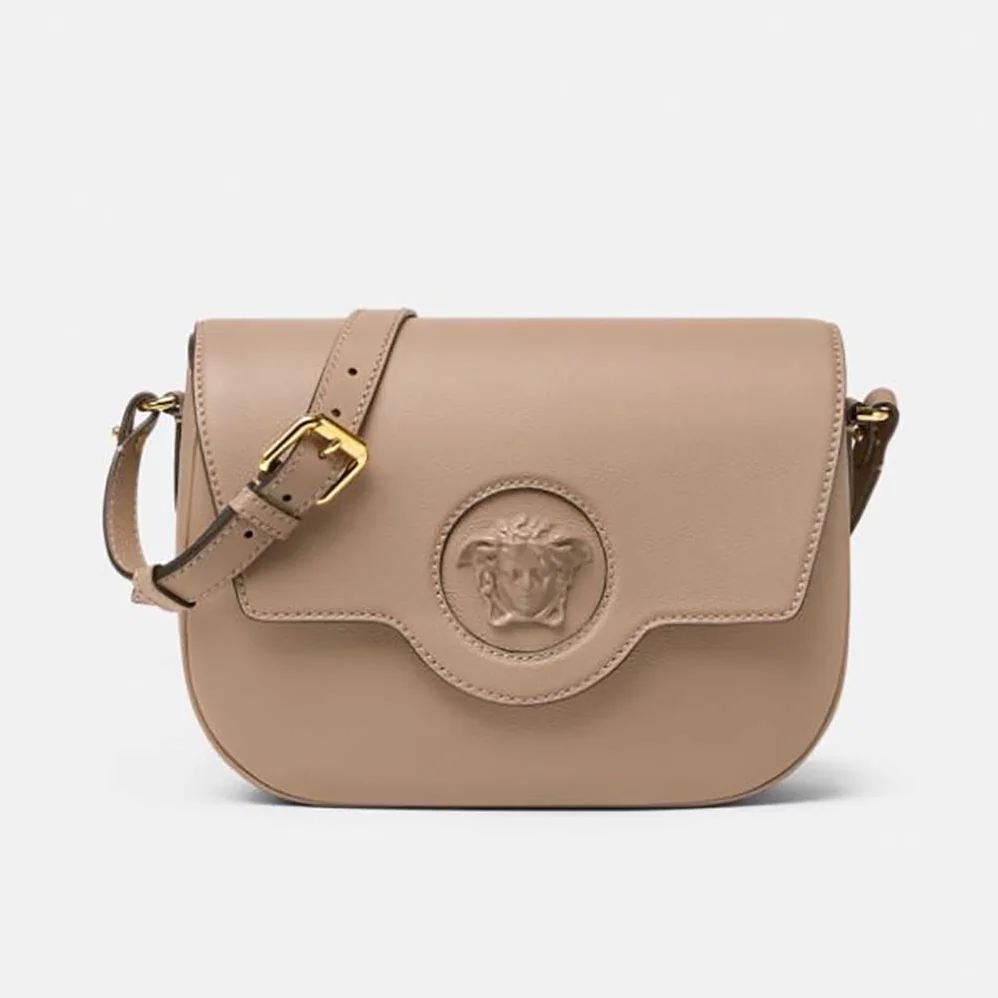 Versace La Medusa Shoulder Bag for Women in Sandy