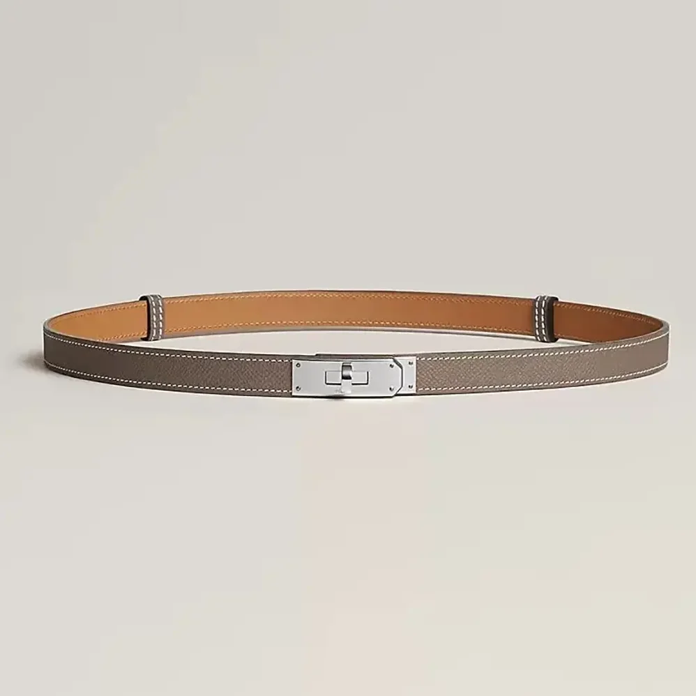 Hermes Kelly 18 Belt for Women in Grey