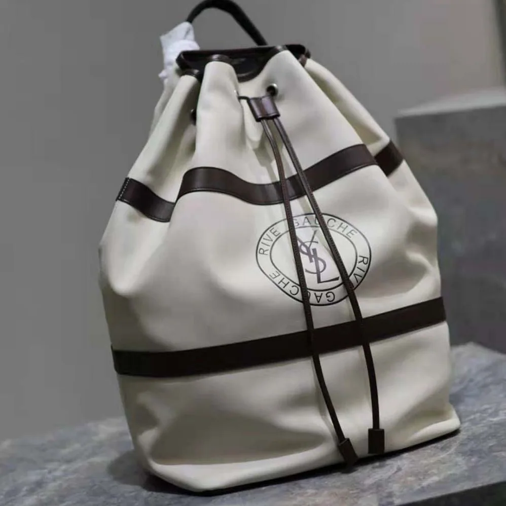 Saint Laurent YSL Rive Gauche Sling Bag in Smooth Leather for Men in White