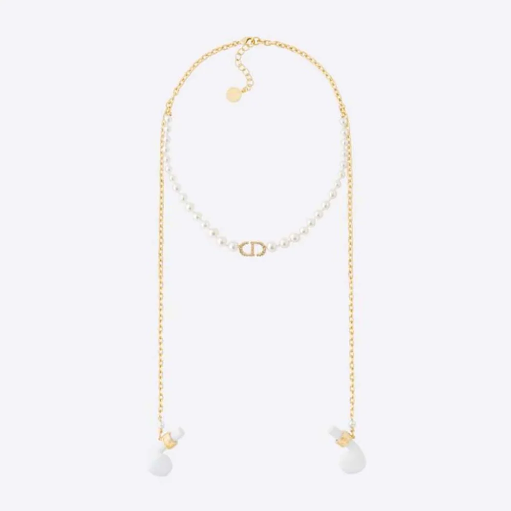 Dior Petit CD Necklace for Headphones Gold for Women in Finish Metal Dior Petit CD Necklace for Headphones Gold for Women in Finish Metal