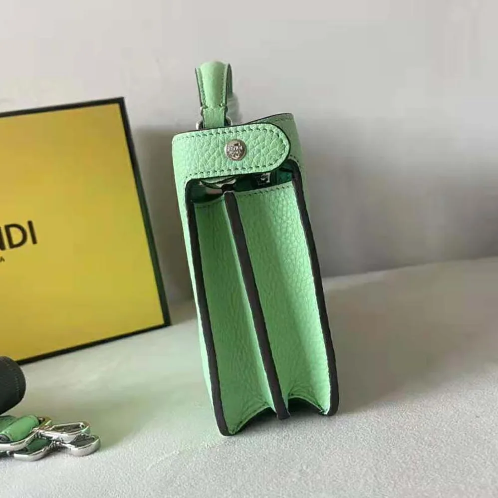 Fendi Peekaboo ISeeU XCross Green Leather Bag for Men