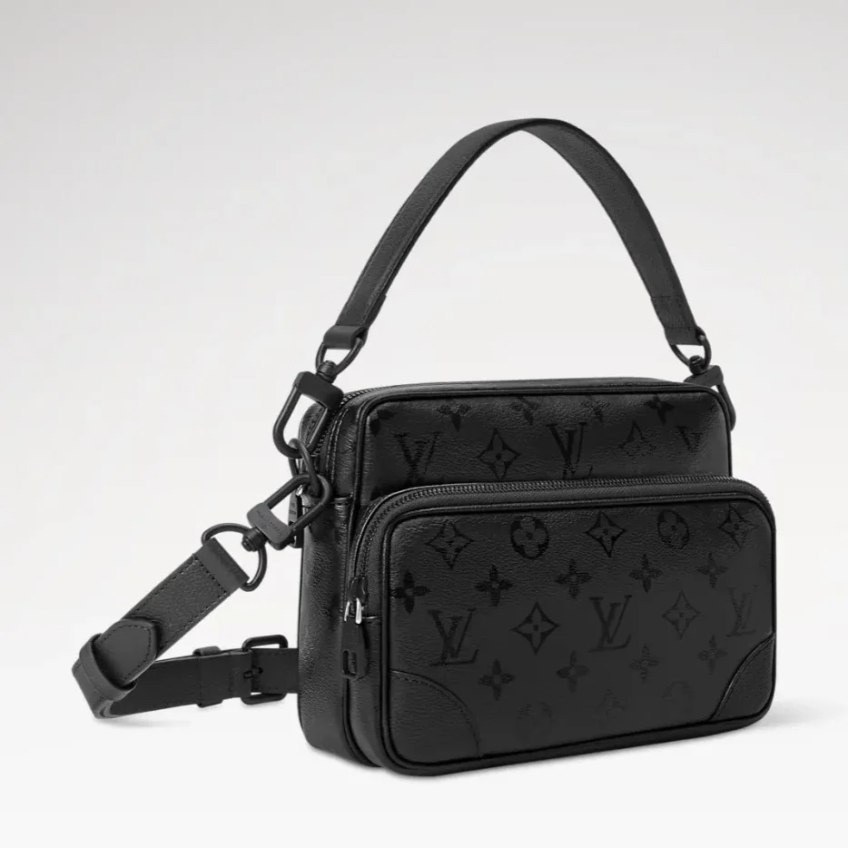 Louis Vuitton Nil Crossbody Bag / Black Monogram Midnight Black Hardware