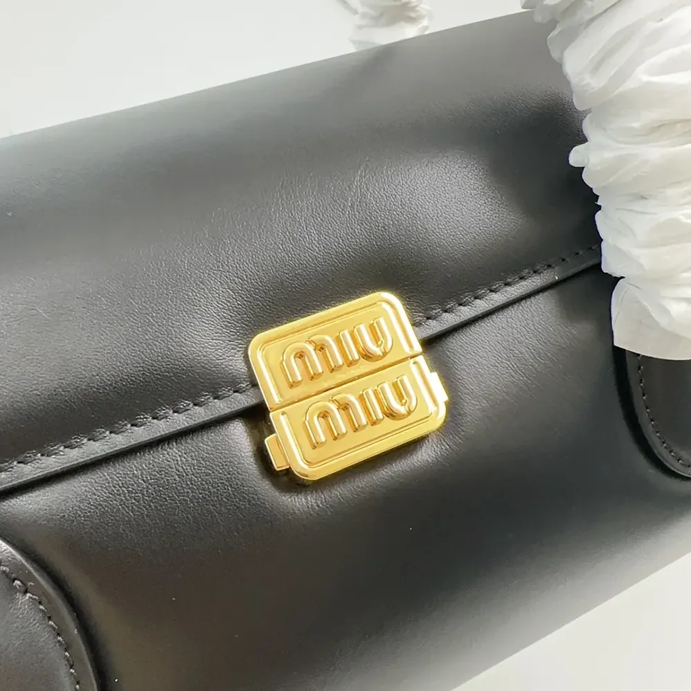 Miu Miu Leather Shoulder Bag for Women in Black