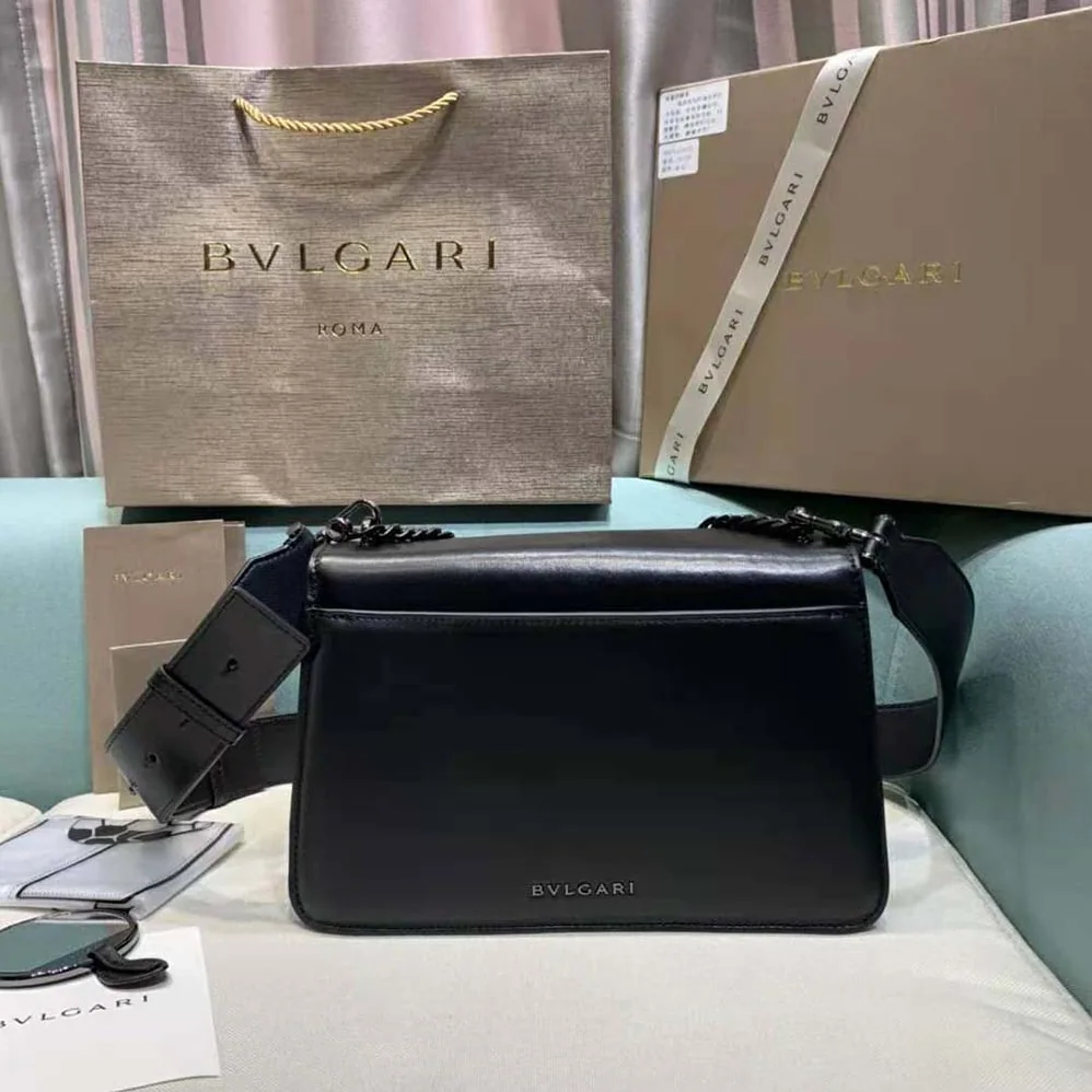 Bvlgari Serpenti Forever Crossbody Bag in Nappa Leather for Women in Black