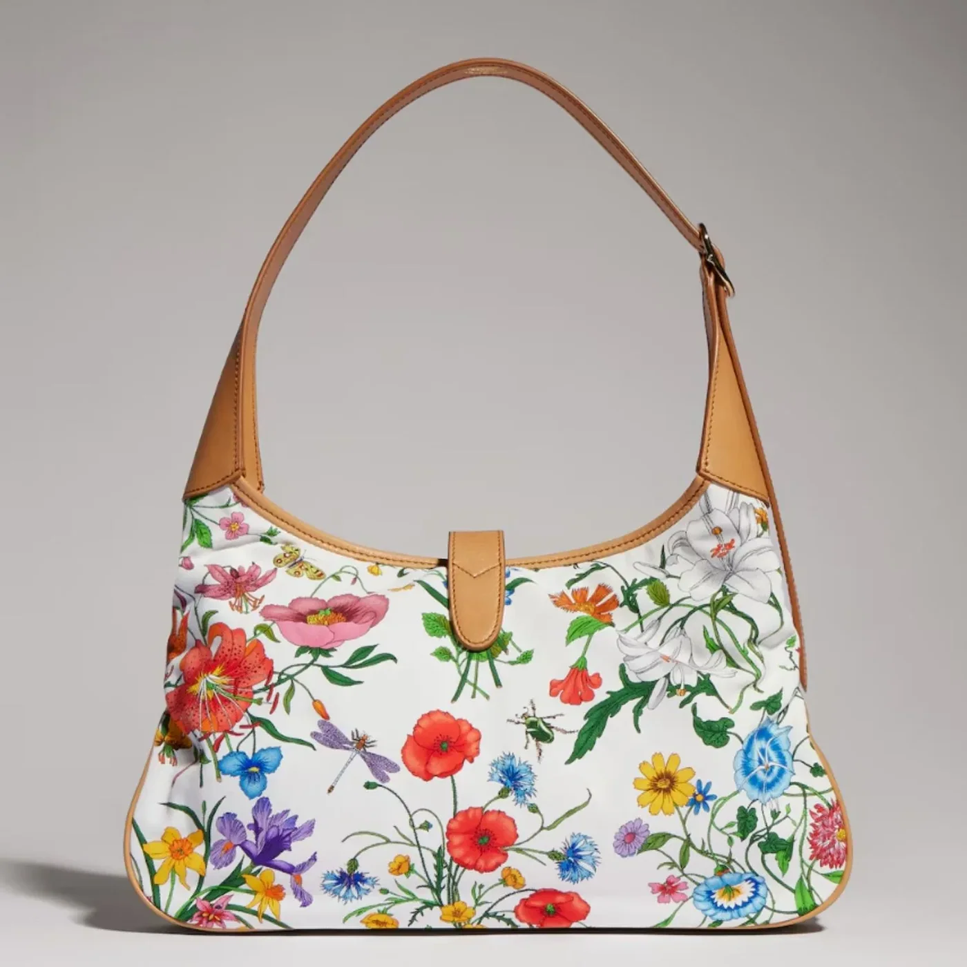 Gucci Jackie 1961 Medium Shoulder Bag in White/ Multicolor Gold Hardware Gucci Jackie 1961 Medium Shoulder Bag in White/ Multicolor Gold Hardware