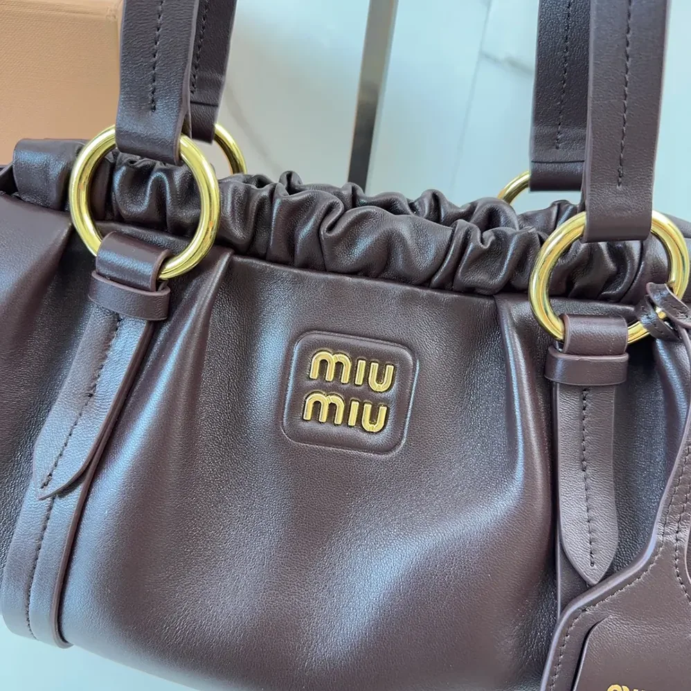 Miu Miu Joie Nappa Leather Bag for Women in Bordeaux