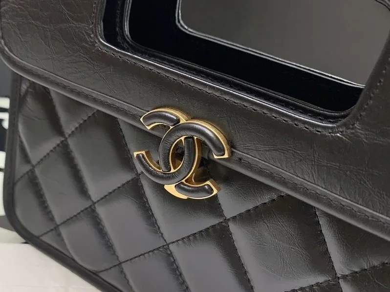 Chanel Mini Top Handle Bag Black /