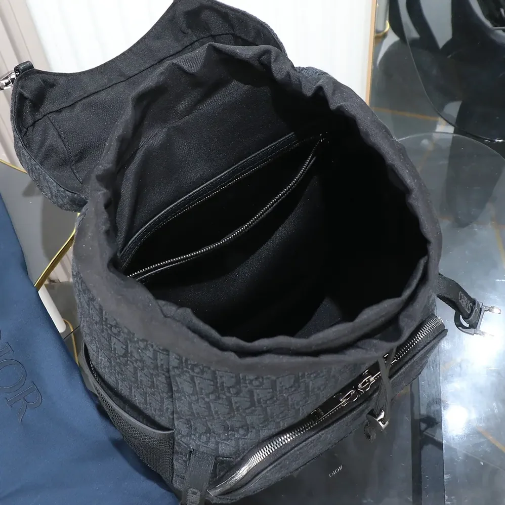 Dior Dior 8 Backpack with Flap Black Dior Oblique Jacquard for Men