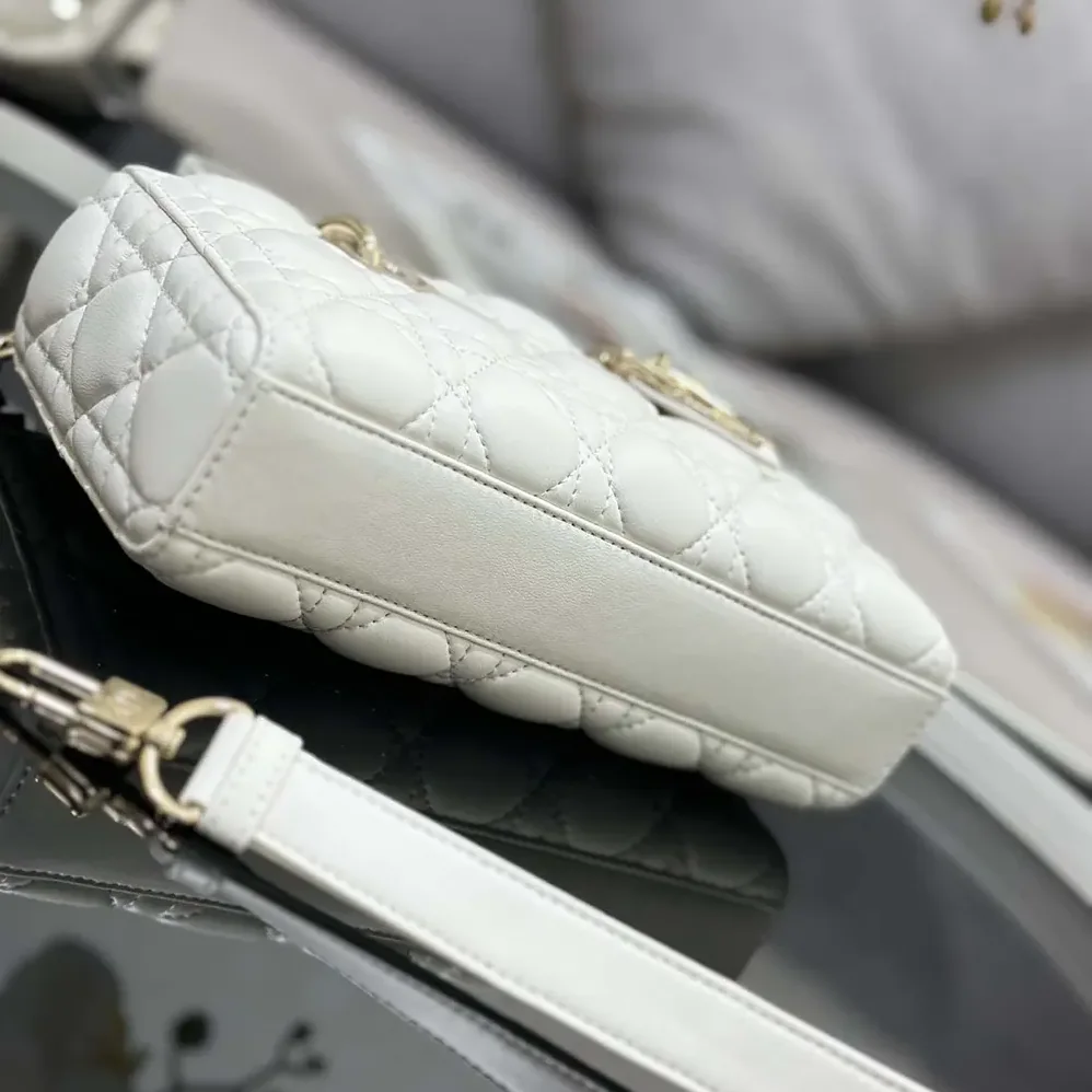 Dior Small Lady D-Joy Bag Latte Cannage Lambskin for Women