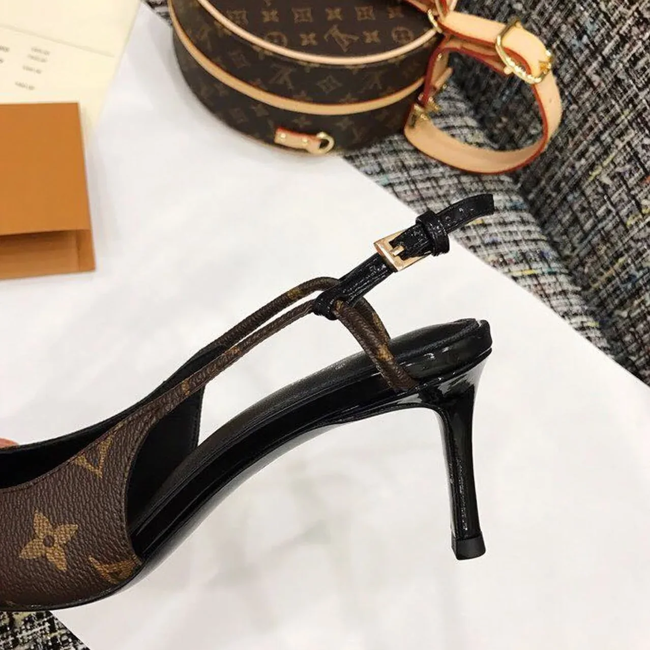Louis Vuitton Chérie Slingback Pump 1A5BPP Brown