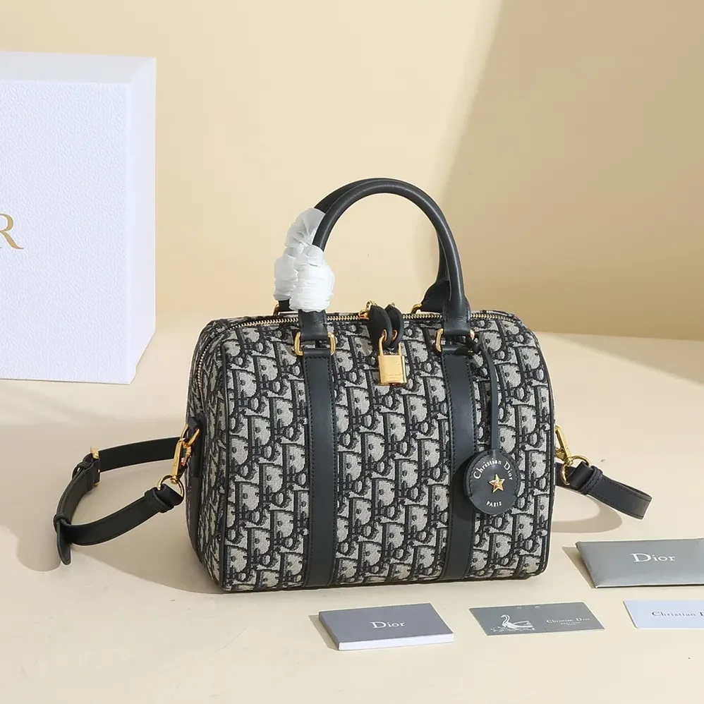 Dior Dior Groove 25 Bag Blue Dior Oblique Jacquard for Unisex