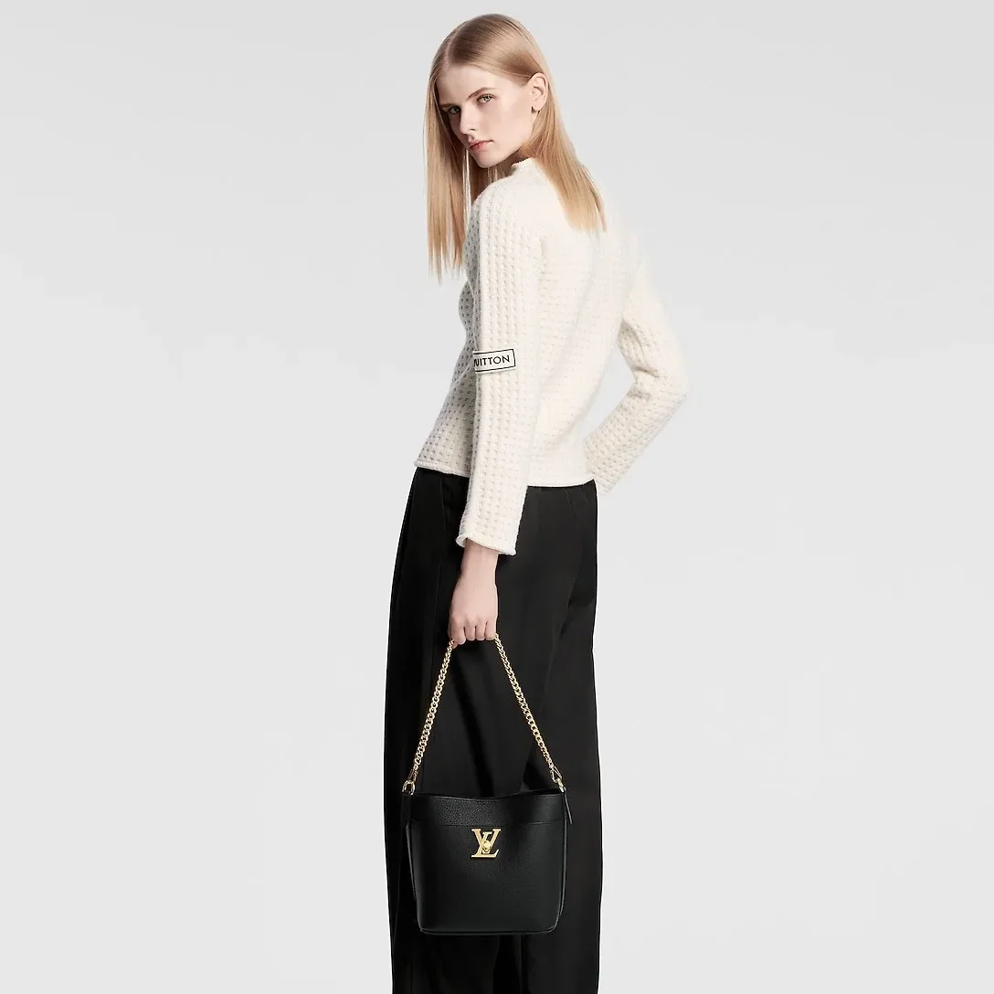 Louis Vuitton Lock And Walk Bag Black - / 8 Inches Louis Vuitton Lock And Walk Bag Black - / 8 Inches