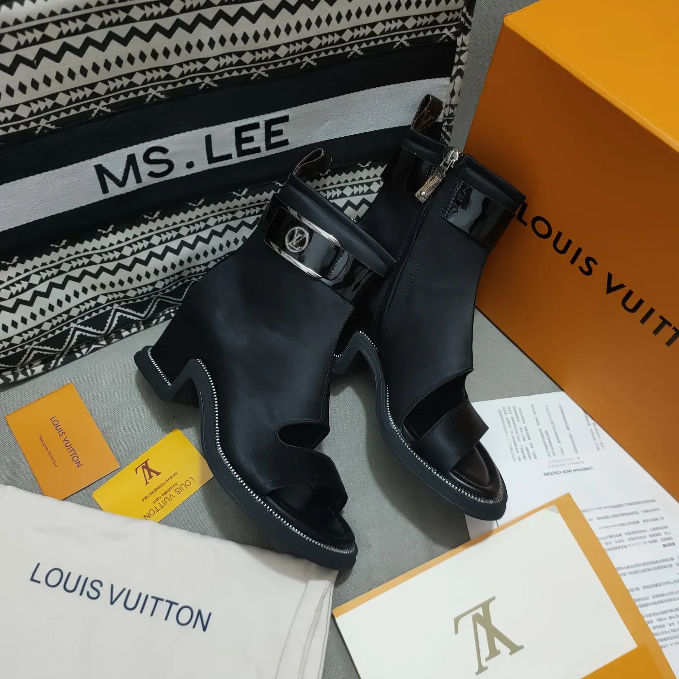 Louis Vuitton Moonlight Ankle Boots Black LV 1AA0H5
