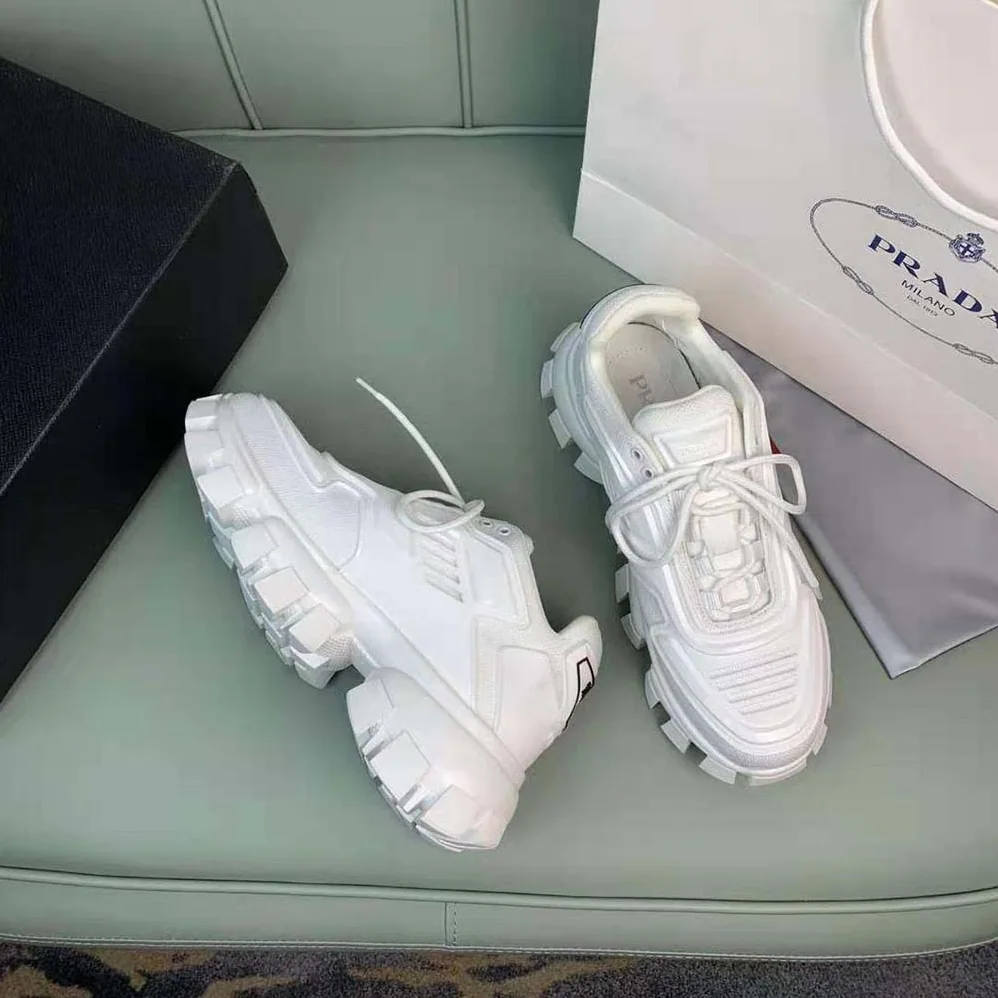 Prada Cloudbust Thunder Sneakers for Women in White Prada Cloudbust Thunder Sneakers for Women in White
