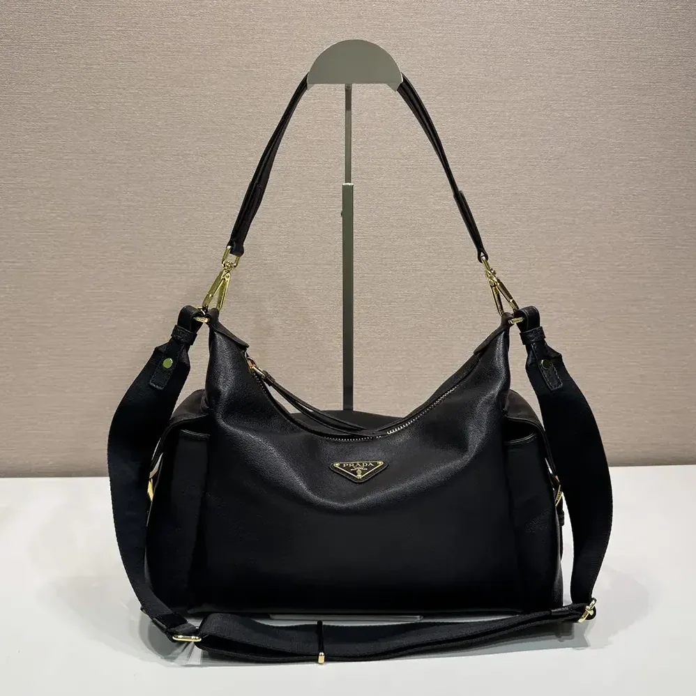 Prada Explore Large Nappa Leather Bag for Women in Black