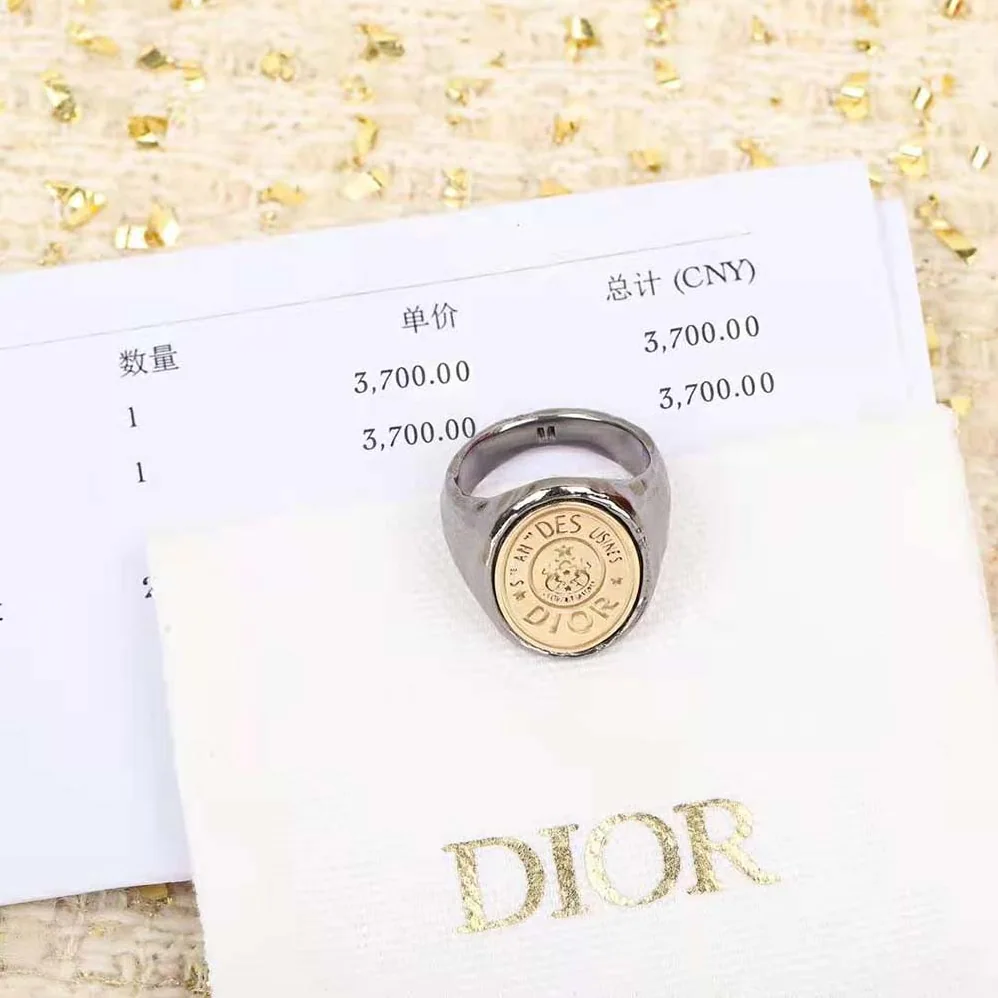 Dior CD Legacy Ring Ruthenium- and Gold for Women in Finish Metal Dior CD Legacy Ring Ruthenium- and Gold for Women in Finish Metal