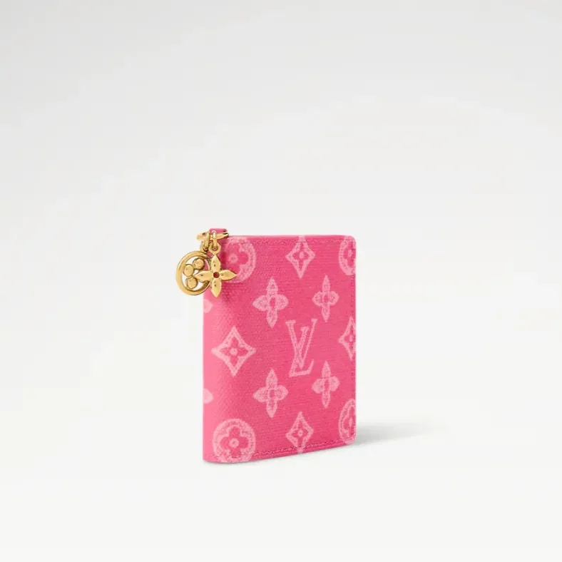 Louis Vuitton LV Charms Pocket Wallet Monogram Origine Rose Ruban /