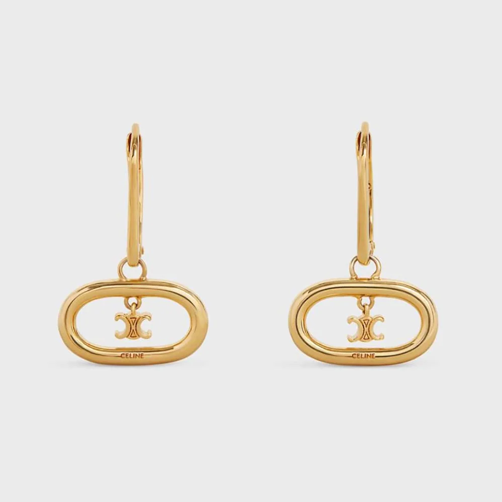 Celine Maillon Triomphe Mobile Earrings in Brass with Gold Finish for Women Celine Maillon Triomphe Mobile Earrings in Brass with Gold Finish for Women