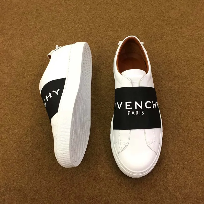 Givenchy Givenchy Paris Strap Sneakers in Leather Shoes White for Men Givenchy Givenchy Paris Strap Sneakers in Leather Shoes White for Men