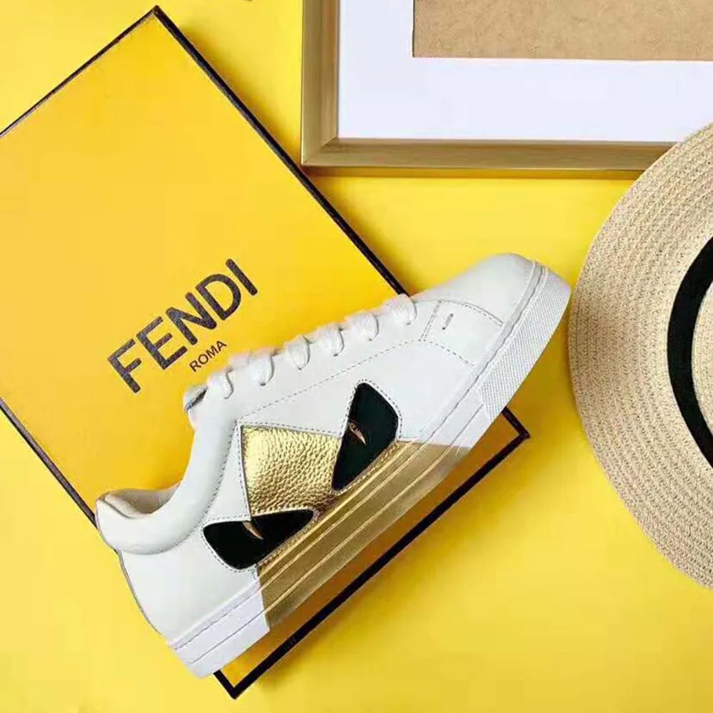 Fendi Sneakers White Leather Low for Men in Tops