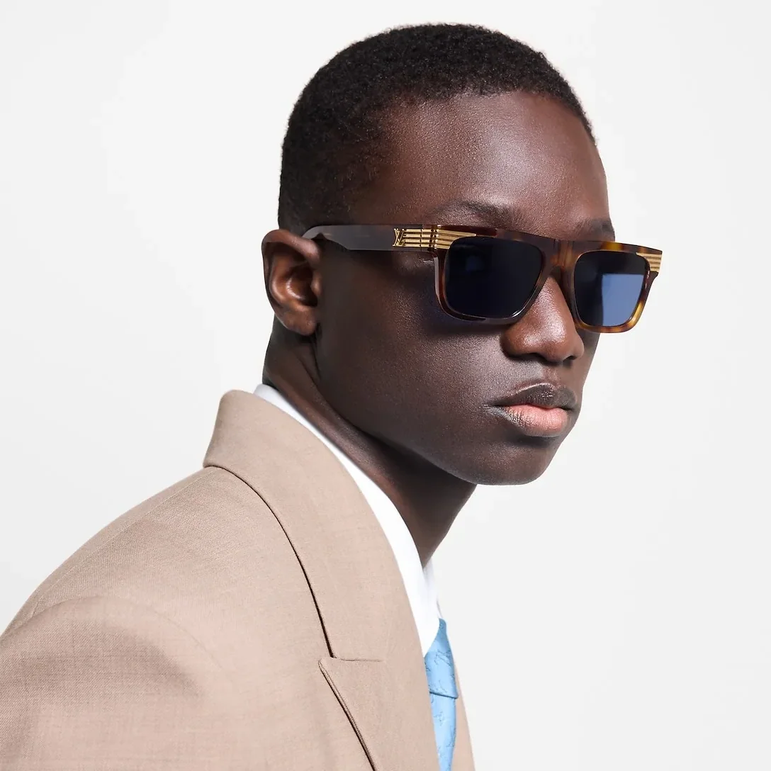 Louis Vuitton Slide Square Sunglasses Chocolate Tortoise