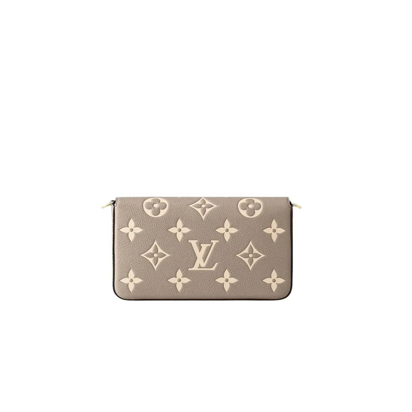 Louis Vuitton Pochette Felicie Shoulder Bag / Tourterelle Gray in Cream Gold Hardware Louis Vuitton Pochette Felicie Shoulder Bag / Tourterelle Gray in Cream Gold Hardware