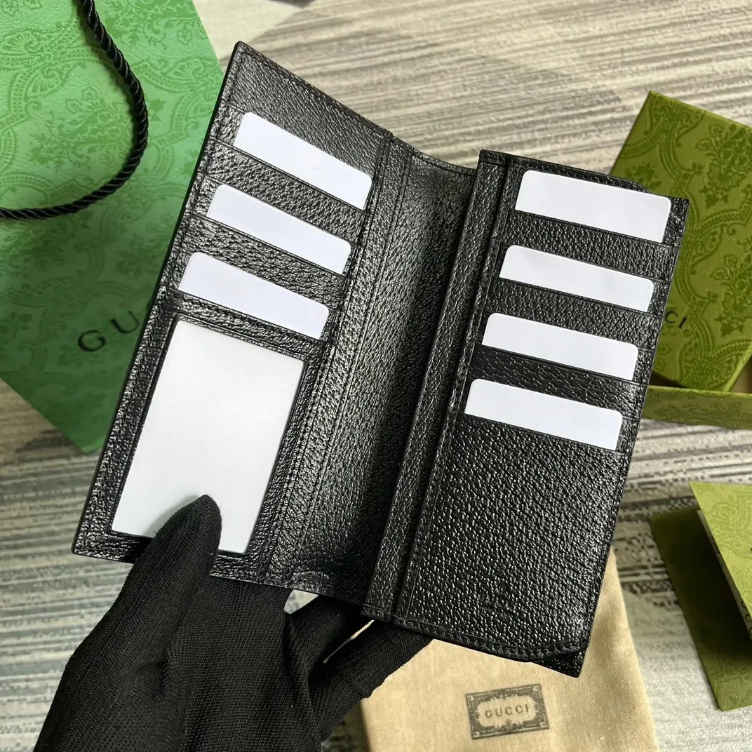 GG Marmont Long Wallet Black / GG Marmont Long Wallet Black /