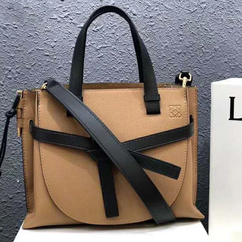 Loewe Gate Top Handle Small Bag for Women in Brown