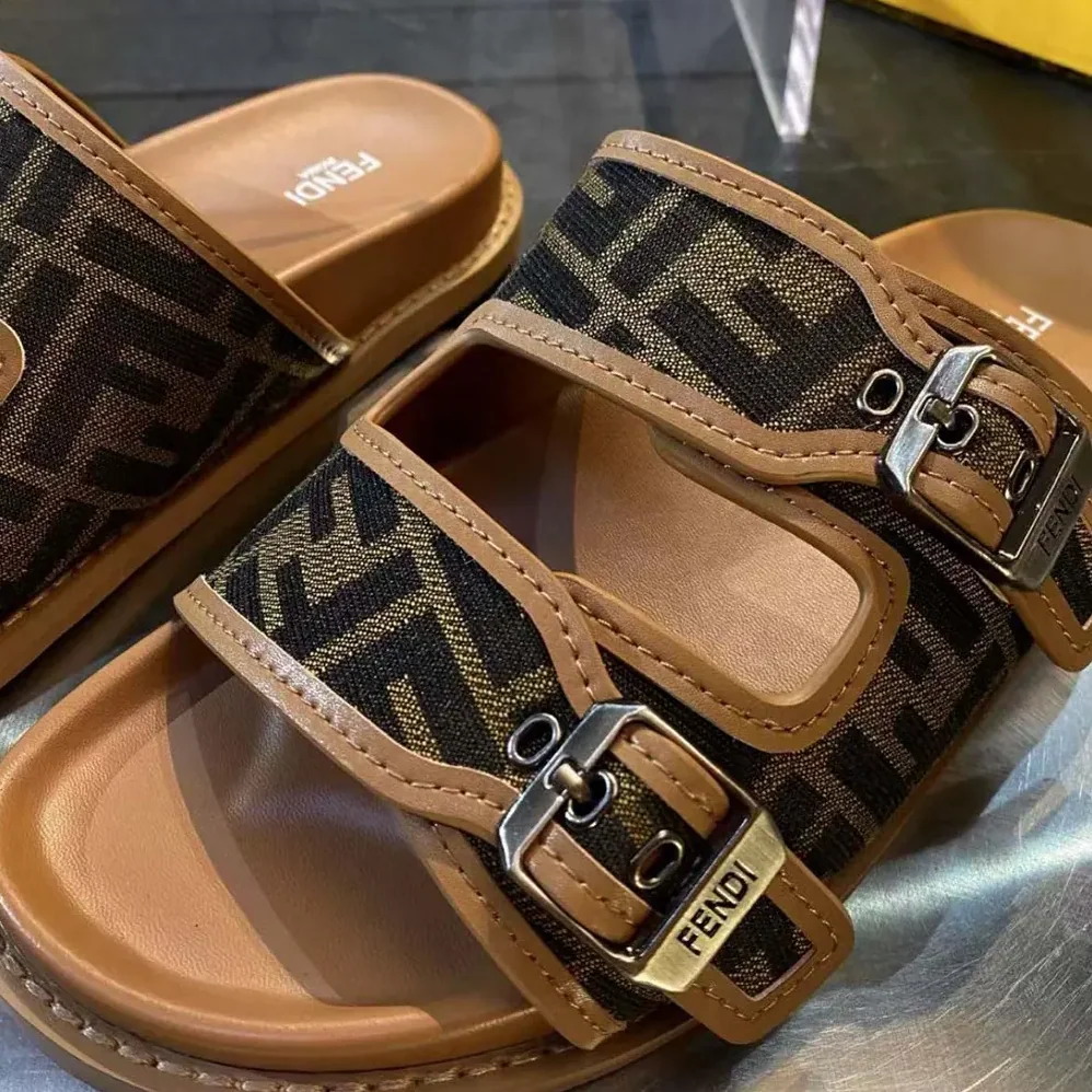 Fendi Feel Sandals FF Jacquard Fabric Sandals for Unisex Fendi Feel Sandals FF Jacquard Fabric Sandals for Unisex