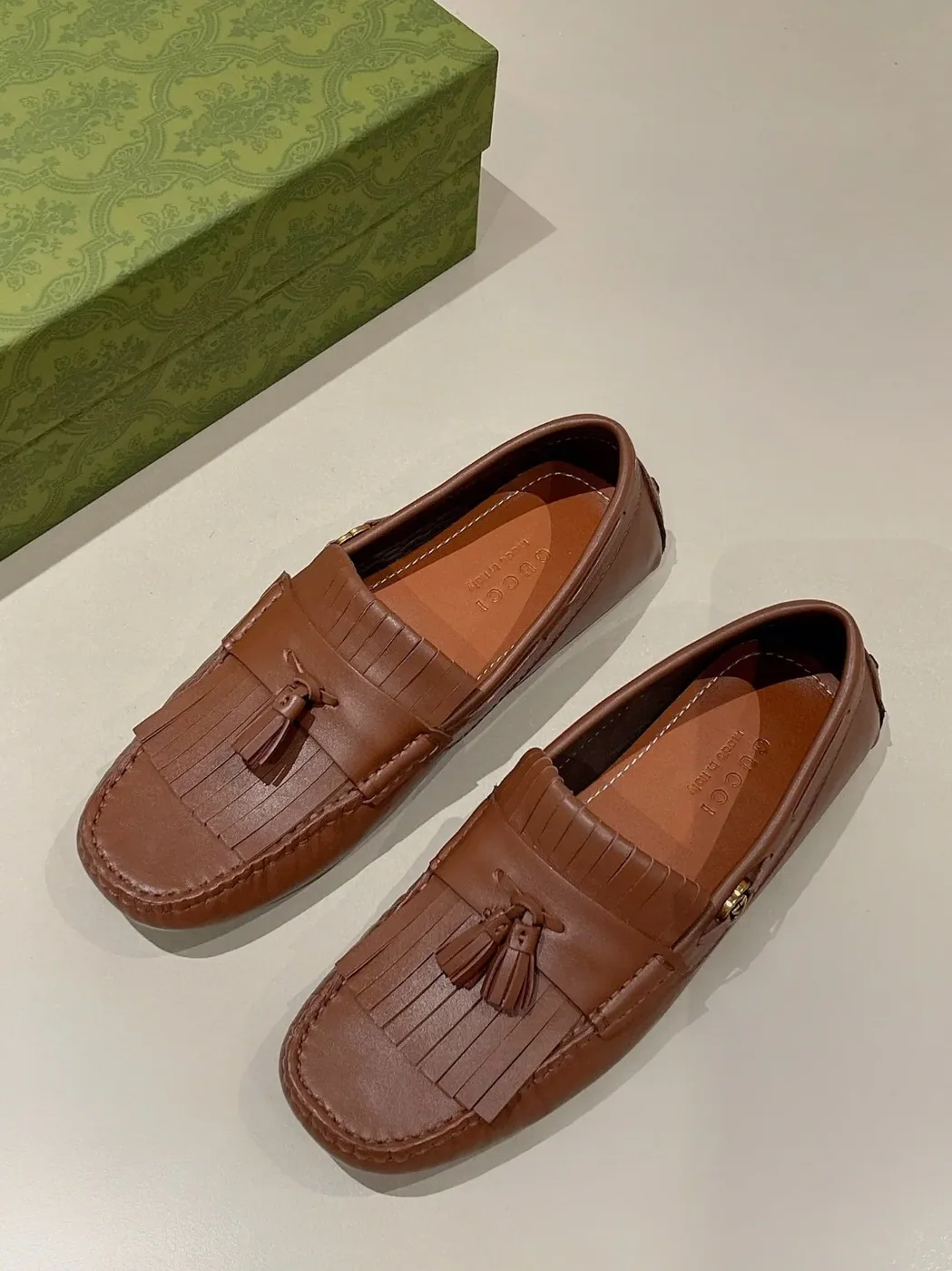 Gucci Loafer With Driver Interlocking G Brown for Men Gucci Loafer With Driver Interlocking G Brown for Men