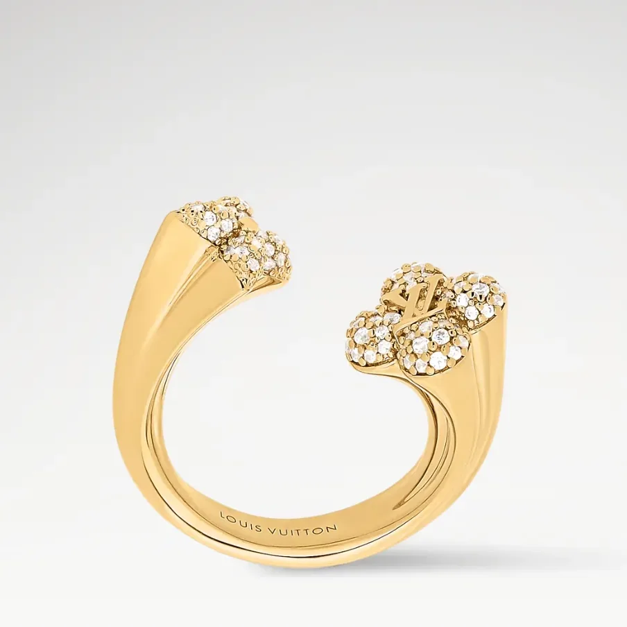 Louis Vuitton LV Flower Comet Ring Gold Hardware