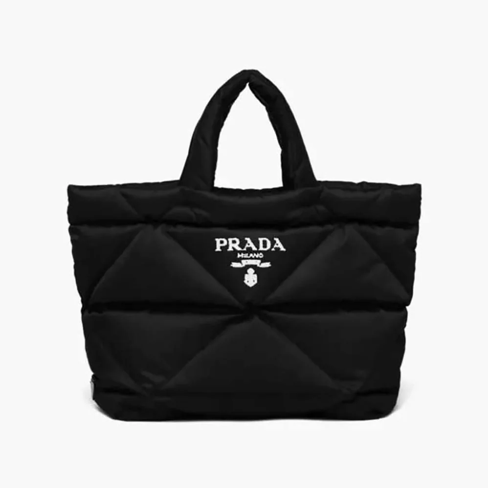 Prada Padded Re-Nylon Tote Bag for Women in Black Prada Padded Re-Nylon Tote Bag for Women in Black