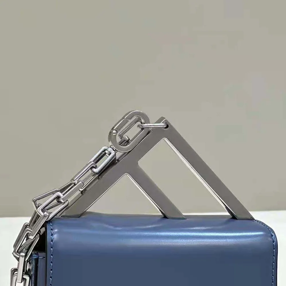 Fendi Nano Bag F Blue Leather Mini for Women in Bag Fendi Nano Bag F Blue Leather Mini for Women in Bag