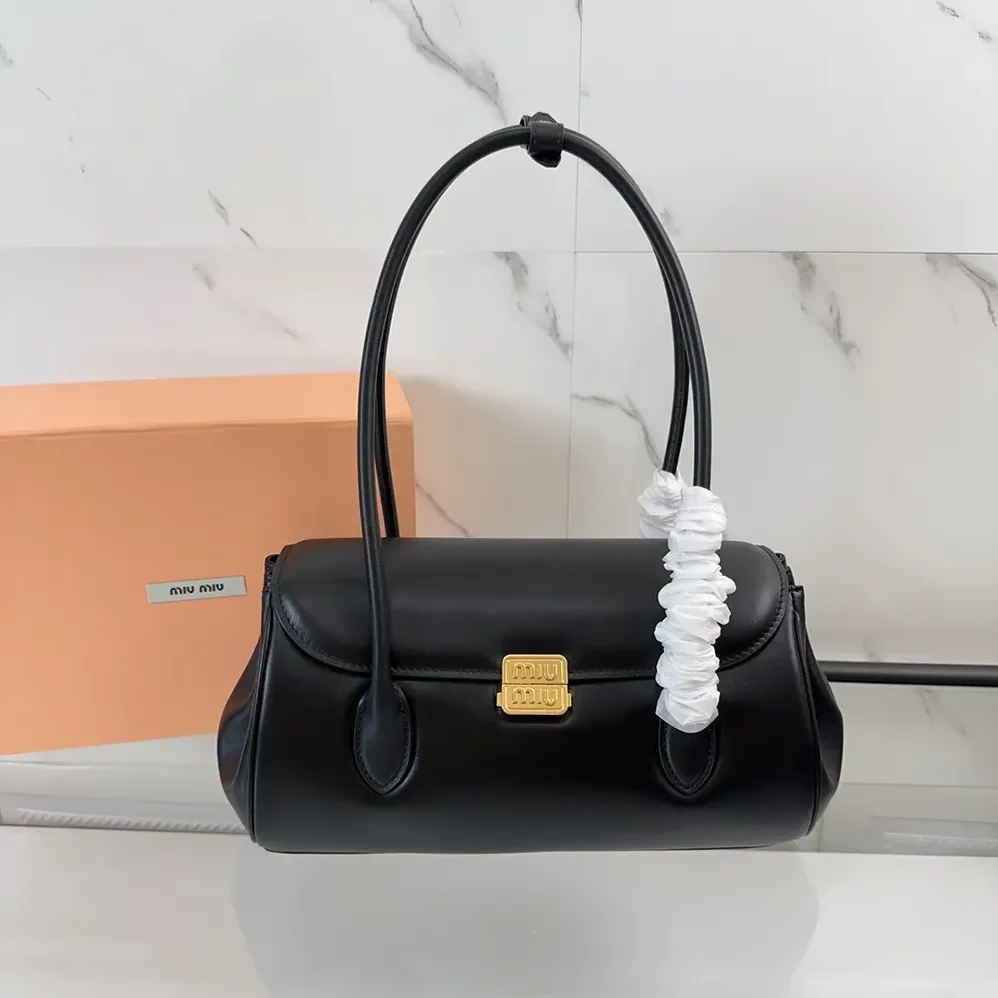 Miu Miu Leather Shoulder Bag for Women in Black
