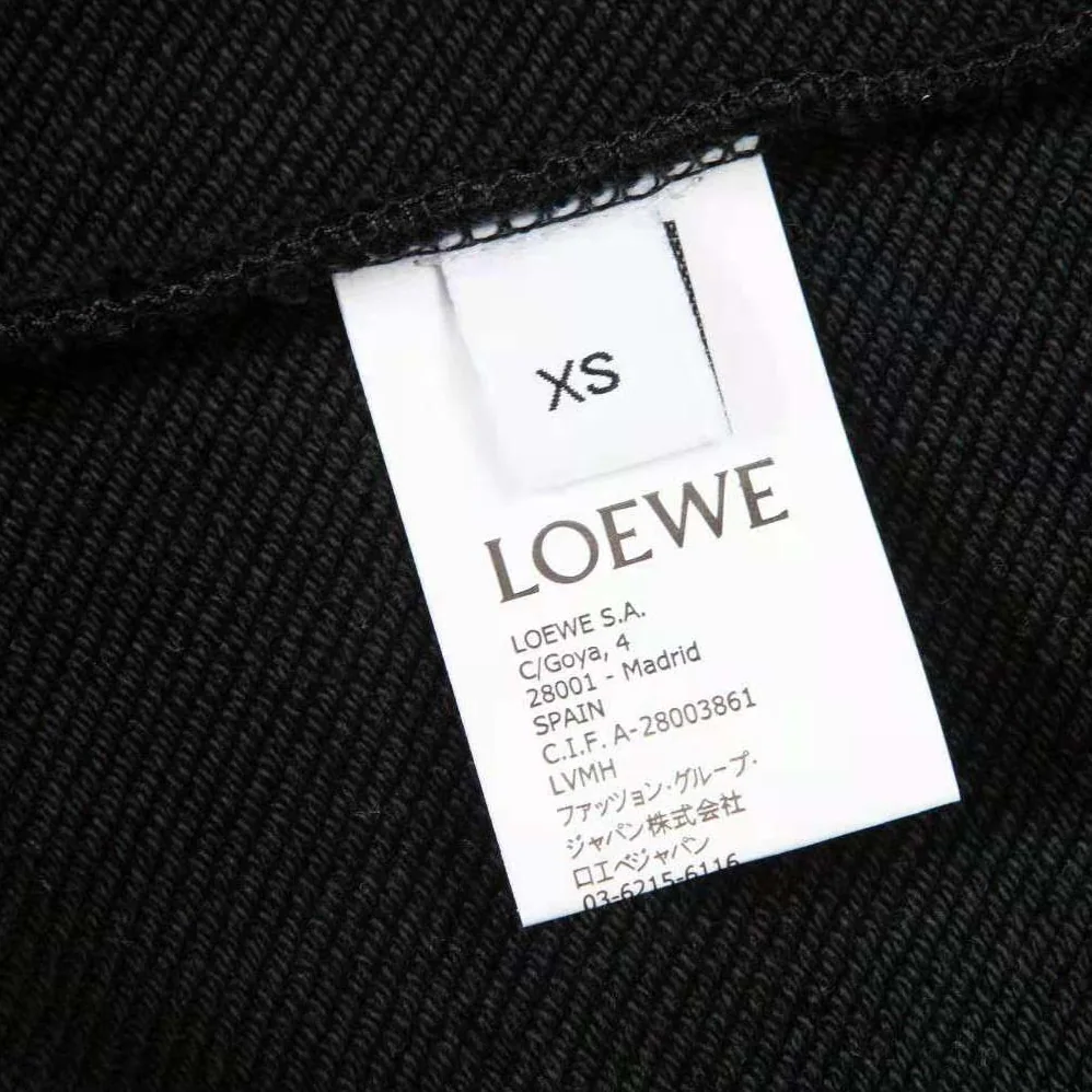Loewe Relaxed Fit Hoodie in Cotton for Men in Black Loewe Relaxed Fit Hoodie in Cotton for Men in Black