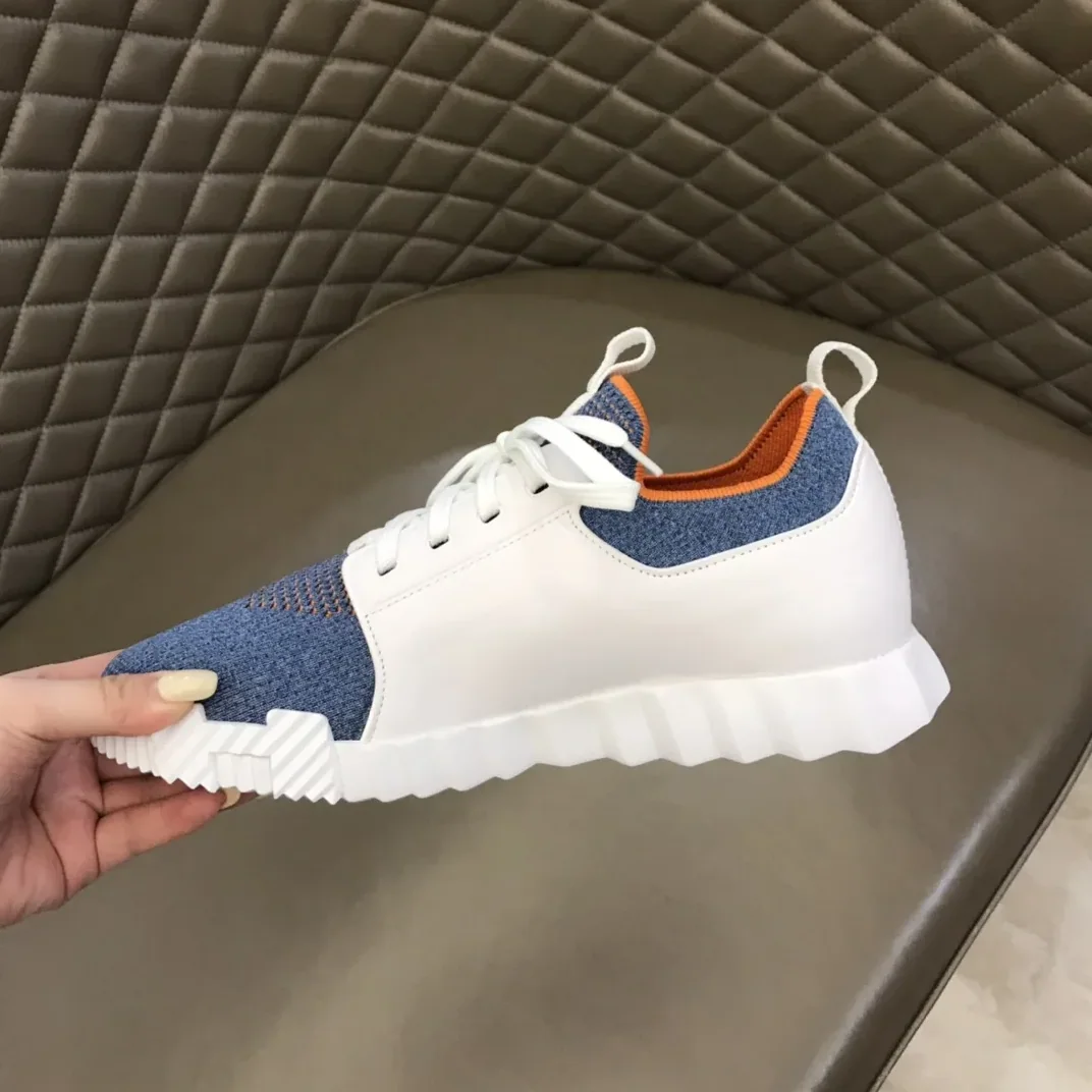 Hermes Depart Sneaker White in Blue Hermes Depart Sneaker White in Blue