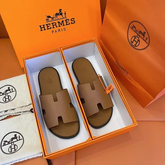 Hermes Izmir Sandals Brown Hermes Izmir Sandals Brown
