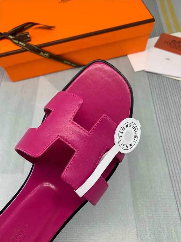 Hermes Oran Sandal Dark Pink