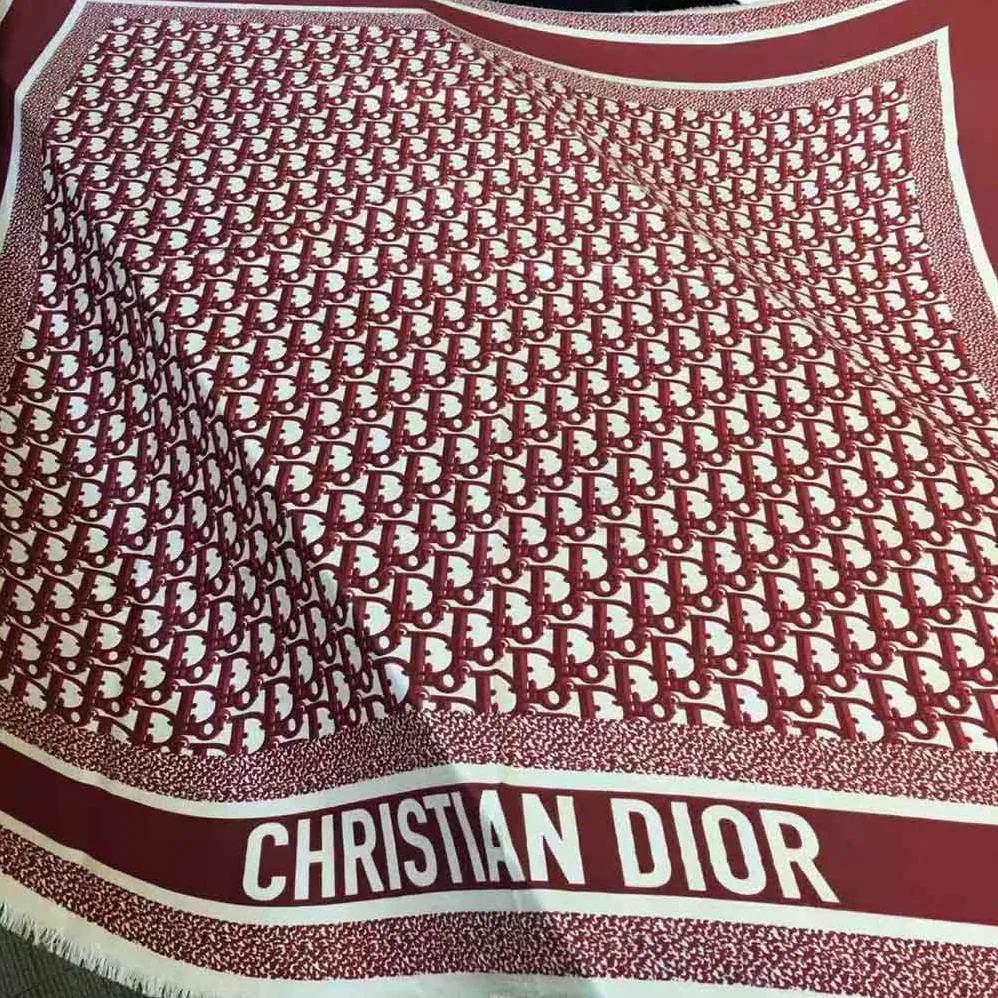 Dior Dior Oblique Square Scarf Burgundy Silk Twill for Women Dior Dior Oblique Square Scarf Burgundy Silk Twill for Women
